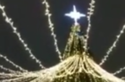 Російський «спайдермен» у новорічну ніч видерся на 24-метрову ялинку (відео)