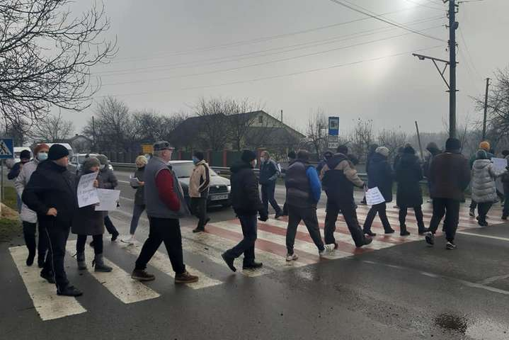 На Ивано-Франковщине протестовали из-за высоких цен на газ (видео)