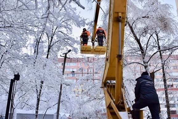 Сніг і вітер залишив без світла 55 населених пунктів в Україні 