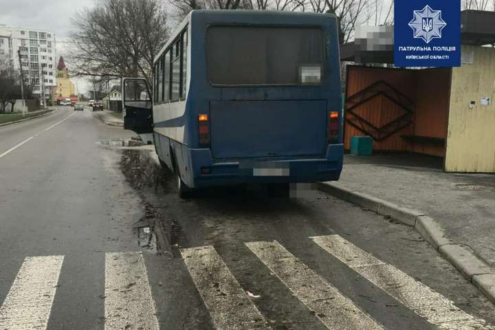 У Борисполі водій автобуса збив дитину і втік з місця ДТП