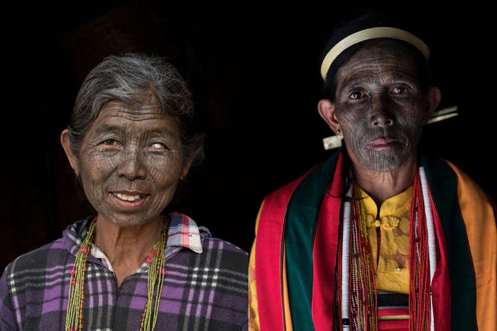 Женщины Мьянмы спасаются от похищений с помощью тату на все лицо (фото)