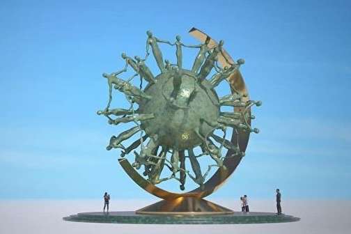 Одеський скульптор створив пам’ятник коронавірусу