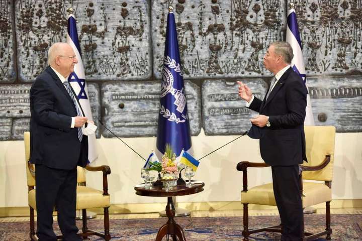 Посол України вручив вірчі грамоти президенту Ізраїлю