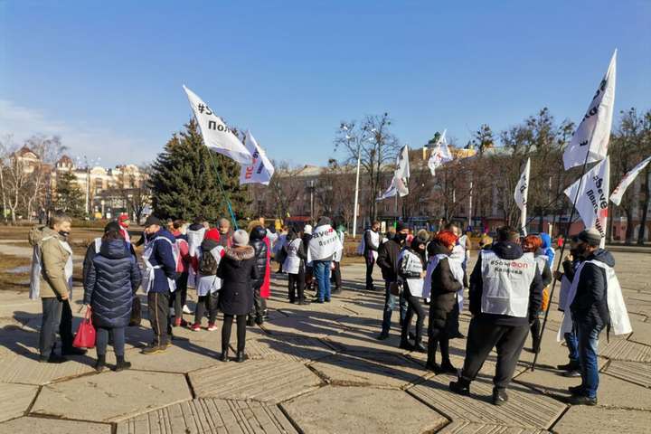У Полтаві підприємці мітингували за «справедливий» карантин для всіх