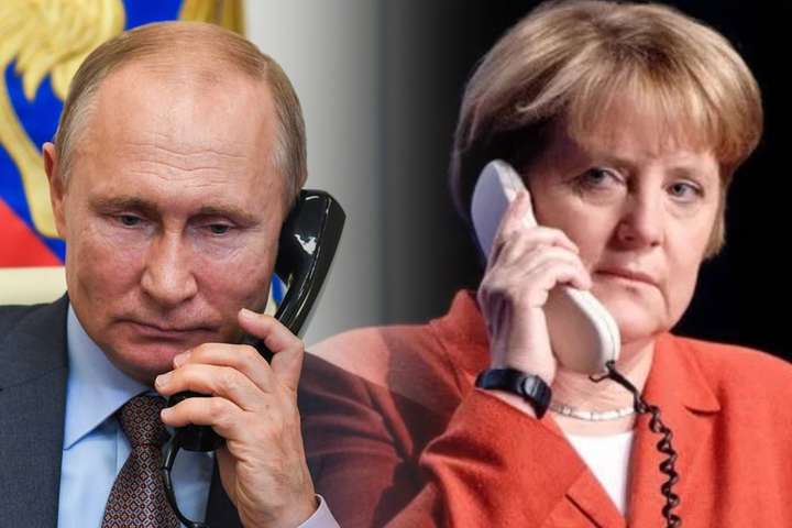 Путін поскаржився Меркель на «провокаційні дії Києва» на Донбасі
