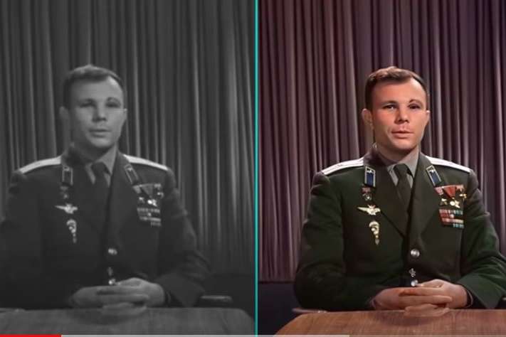 «Кольоровий» Гагарін заговорив до Дня космонавтики (відео)