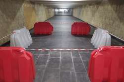 Місце ремонтних робіт у переході огороджено