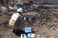 Штаб Объединенных сил показал последствия минометного обстрела Водяного (фото)