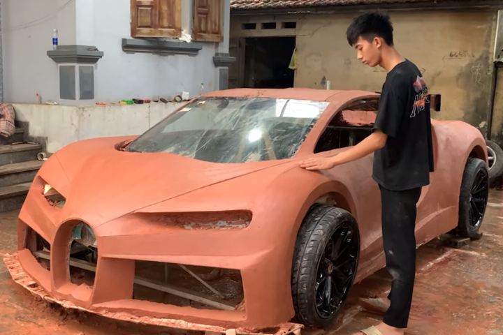 Суперкар своїми руками: в’єтнамці зробили Bugatti з глини