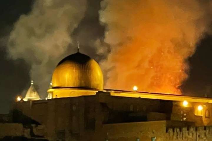 На Храмовій горі в Єрусалимі сталася пожежа (відео)