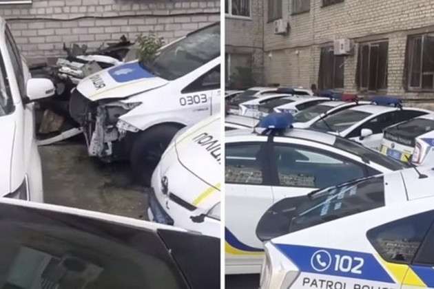 У Дніпрі виявили «кладовище» поліцейських автомобілів (відео)