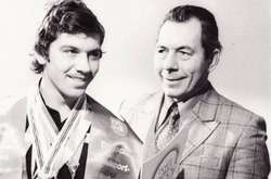 Петро Чужда з сином, чемпіоном світу Олегом