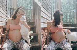 Беременная девушка случайно нашла кошку, которая вот-вот родит. Трогательная фотосессия