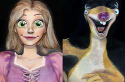 Визажист-самоучка превращает себя в мультяшных персонажей с помощью макияжа (фото)