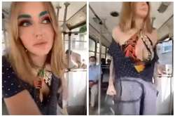 Провинциальная блогерша разделась в троллейбусе и устроила пикантное шоу (видео)