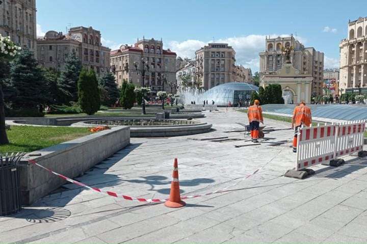 На Майдані Незалежності перестали працювати фонтани: що сталося