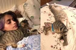  Свати Командури и ее кот по кличке Аслан 
  