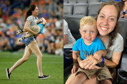 Когда отвернулся на секунду. Ребенок выбежал на поле в разгар матча и стал звездой сети