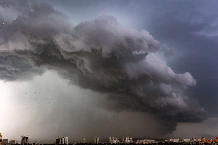 Схожі на драконів. Хмари накрили Київ та зачарували соцмережі (фото)