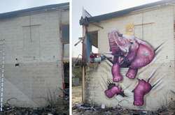 Французский художник превращает заброшенные места в яркие 3D-объекты (фото)
