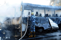 В центре Дамаска террористы взорвали автобус: 14 погибших (фото) 