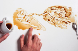 Итальянка превращает пролитый кофе в произведения искусства (фото)