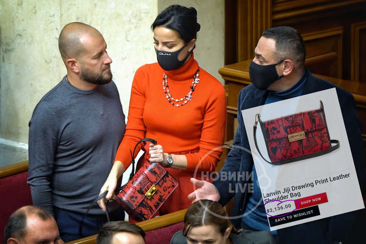 Депутатка Дмитрієва засвітила в Раді аксесуари вартістю 500 тис. грн (фото)