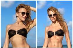 Где взять такой животик? Полякова в крошечном бикини восхитила поклонников (фото)