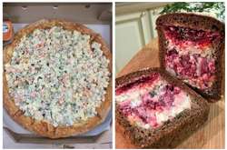 Сельдь под шубой в хлебе и оливье в тесте. В сети шутят над подачей новогодних блюд (фото)