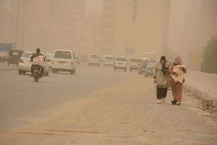 Каир накрыла мощная песчаная буря (фото, видео) 