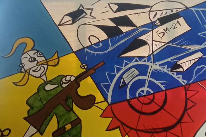 Ветеран АТО рисует картины о войне в стиле Пикассо (видео)