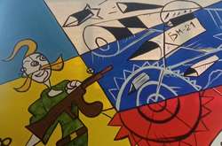 Ветеран АТО рисует картины о войне в стиле Пикассо (видео)