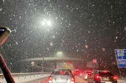 Траса Київ–Чоп у заторах через снігопад