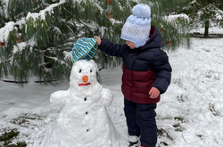 Первый снеговик сына Олега Ляшка