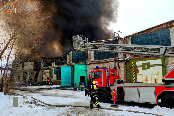До гасіння пожежі було залучено 27 рятувальників та сім одиниць техніки ДСНС - Поліція відкрила провадження за фактом масштабної пожежі під Києвом (відео)