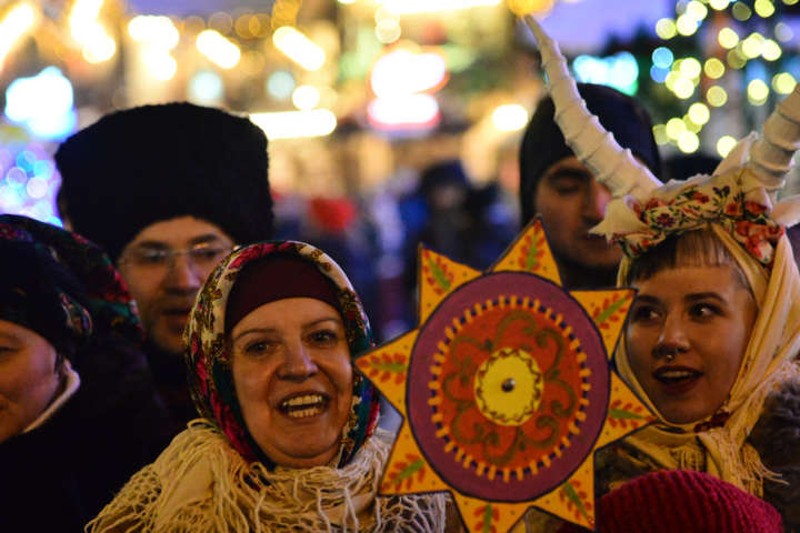 У центрі Києва гучно святкували Щедрий вечір (фото)