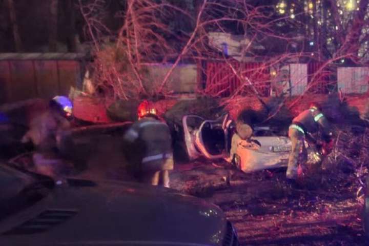 У Києві дерево впало на автомобіль, загинув водій (фото)