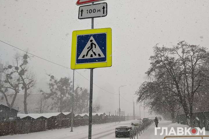 У столиці почався потужний снігопад (фото)