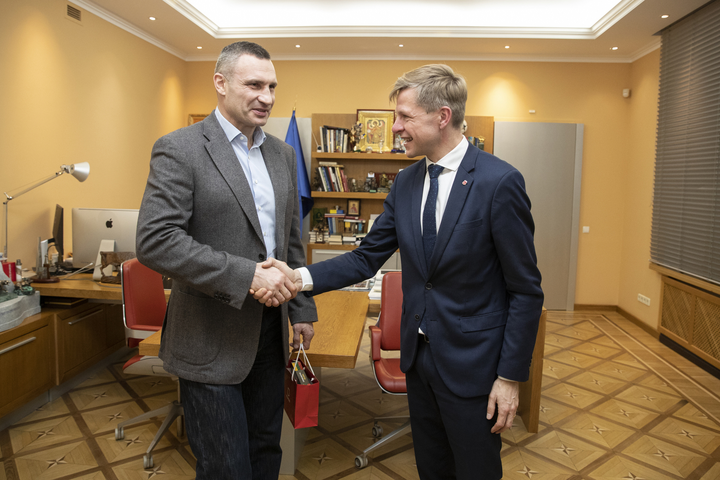 Мер Кличко зустрівся із мером Вільнюса, який приїхав підтримати Україну 