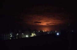 В небе по направлению Василькова было видно сильное зарево
