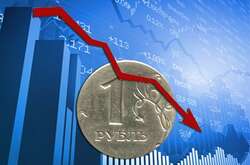 Курс рубля стрімко падає