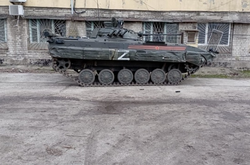 Бердянск: военная техника агрессора в городе