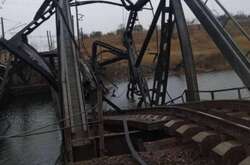 На Запоріжжі зруйнований стратегічний залізничний міст (фото)