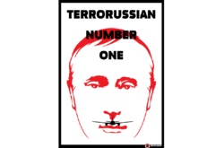  Який президент, така й держава. Плакат, створений після збиття росіянами літака MH17 над Донбасом. Тоді світ закрив очі на цей неймовірний злочин Росії 