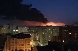 Пожежа в Луцьку після ракетного удару