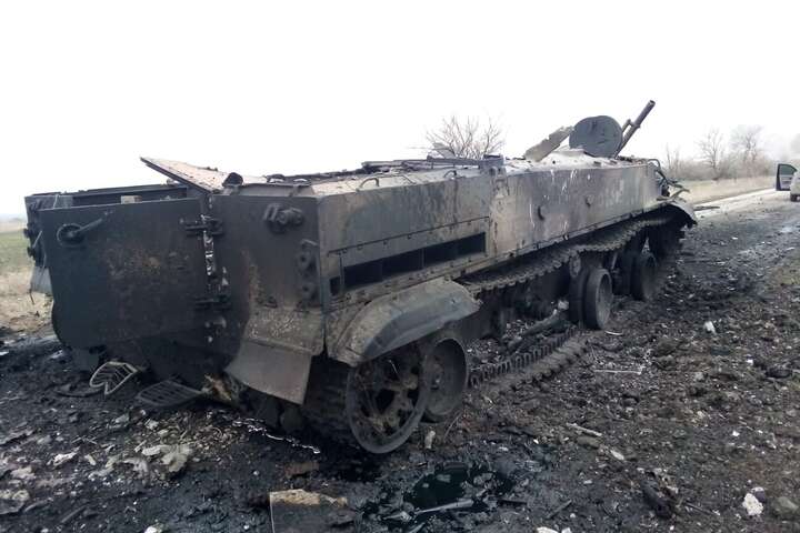 Українська артилерія ліквідувала черговий ворожий танк і дві БМП