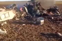 Збитий вертоліт упав у полі в Скадовському районі