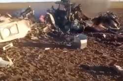 Сбитый вертолет упал в поле в Скадовском районе