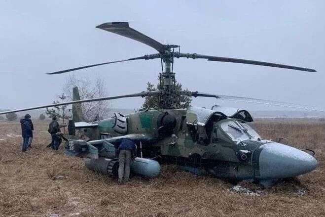 На Запорожье военные уничтожили вертолет Ка-52 и около 60 оккупантов