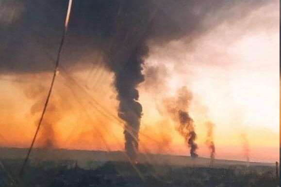 Через обстріли на Луганщині розпочалися лісові пожежі (відео)